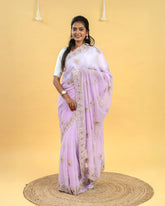 SC3991 - Georgette Saree With Premium Stone And Embroidery
